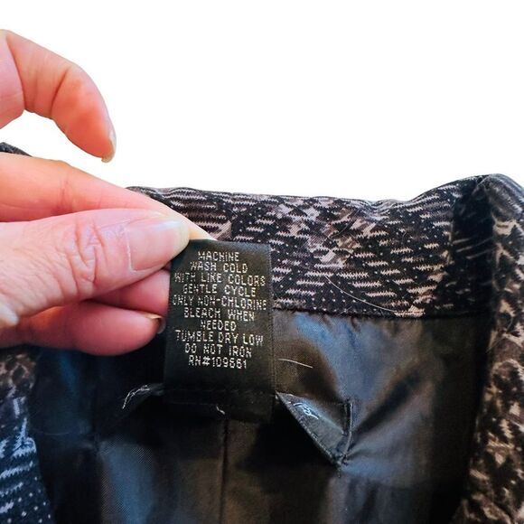 10/$25🦋 Brandon Thomas Black & Gray Plaid Single Breasted Blazer - Size Small - Picture 9 of 10
